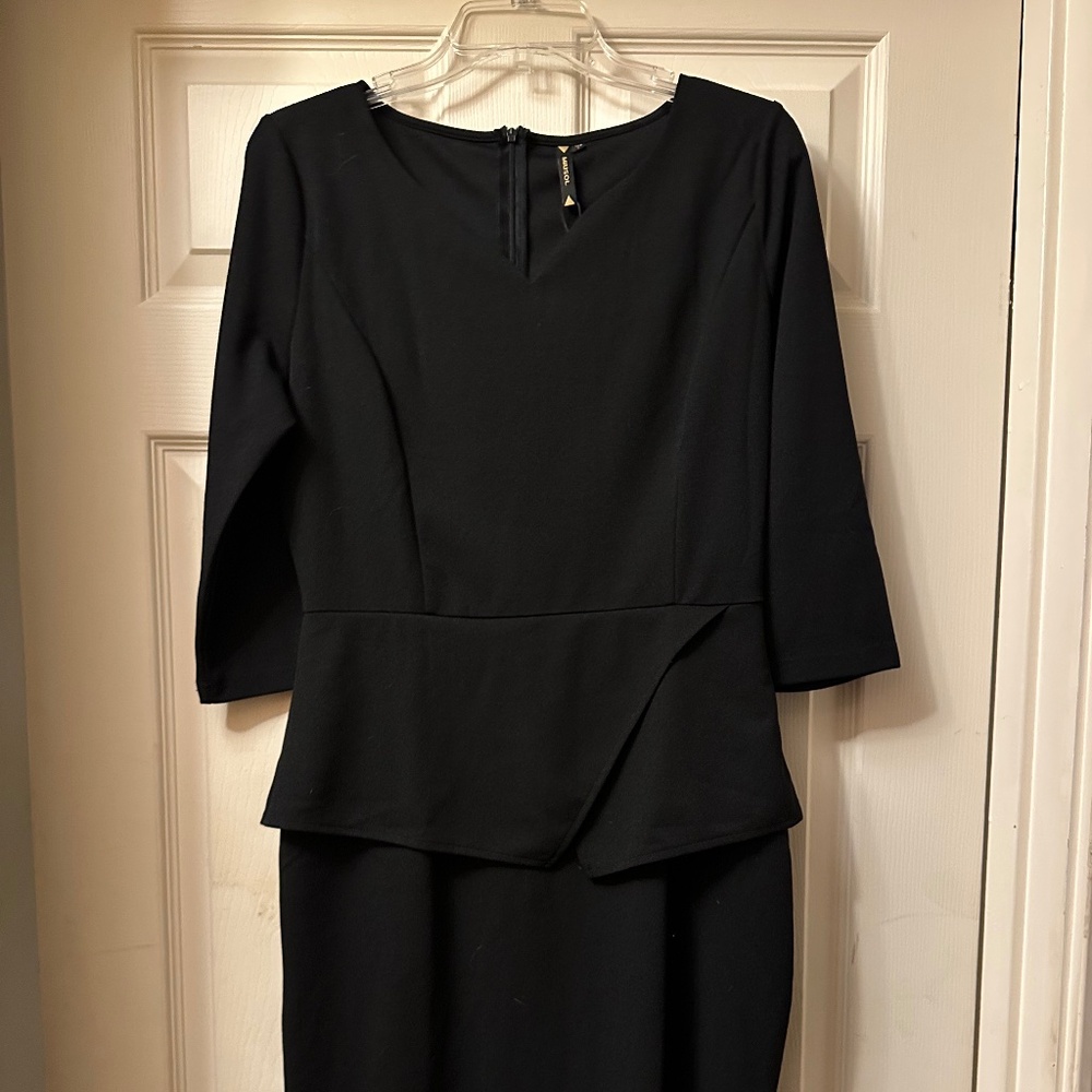 Miusol || Black Peplum Dress || Women's Size L || V-Neck